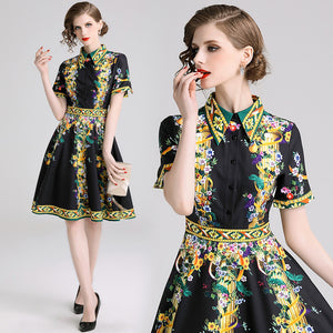 Vintage print dress