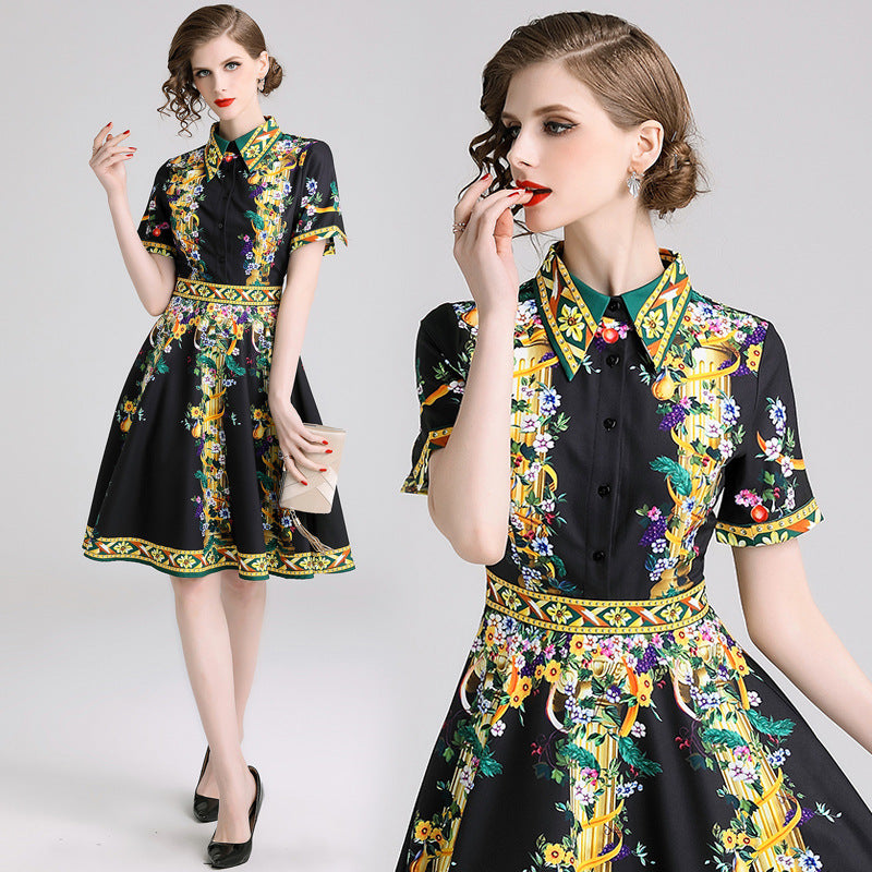 Vintage print dress