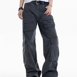 Multi-pocket Cargo Pants Women's Loose Wide Leg Straight Casual Pants