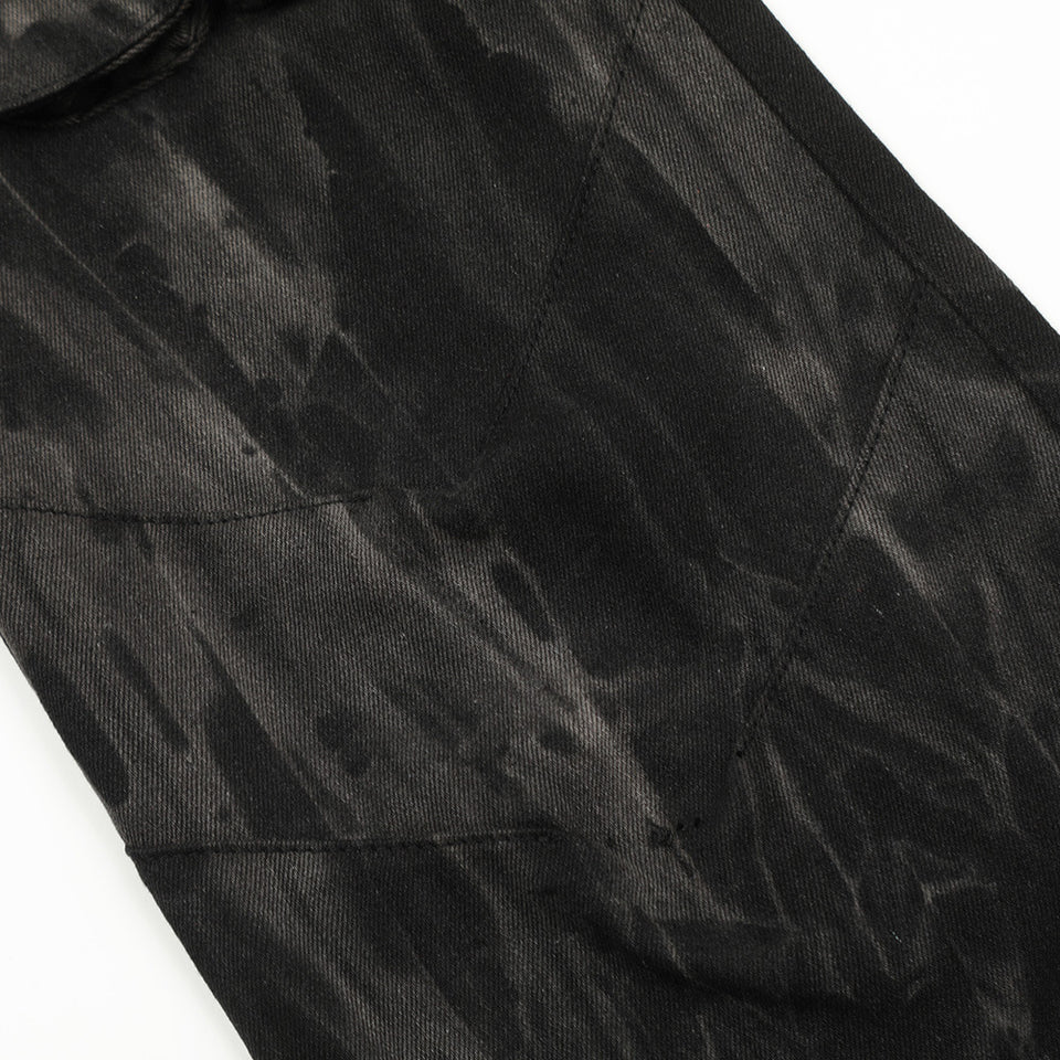 Men's Denim Cargo Pants Wide-leg Trousers