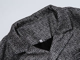 Men's Blazers Slim Fit Plaid Suits Jackets Male Long Sleeve Double-breasted Outerwear Business Casual Coats