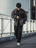 Deconstructed Cargo Men's Straight Wide Leg Pants